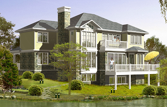 坡地三层豪华别墅